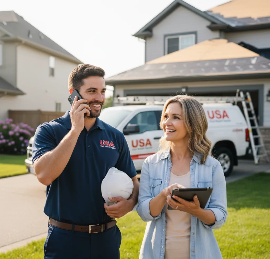 USA Roof Repair Experts customer support in Chaplin